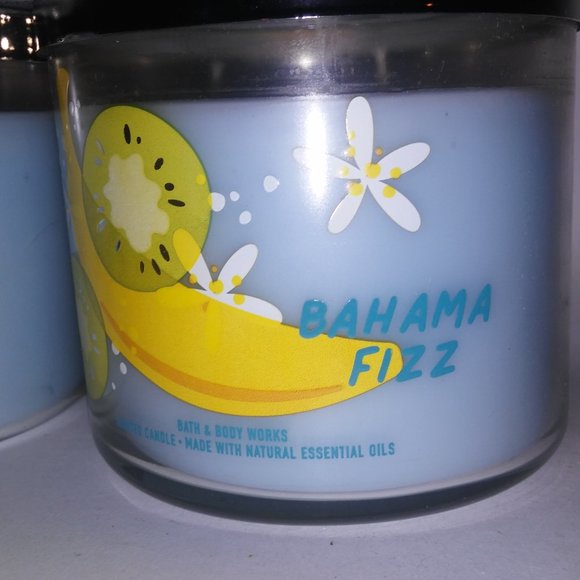 Set of 3 Bath &‎ Body Works Scented Candle 3 Wick Bahama Fizz - Picture 5 of 7
